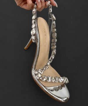 Kira Heeled Sandals – Silver